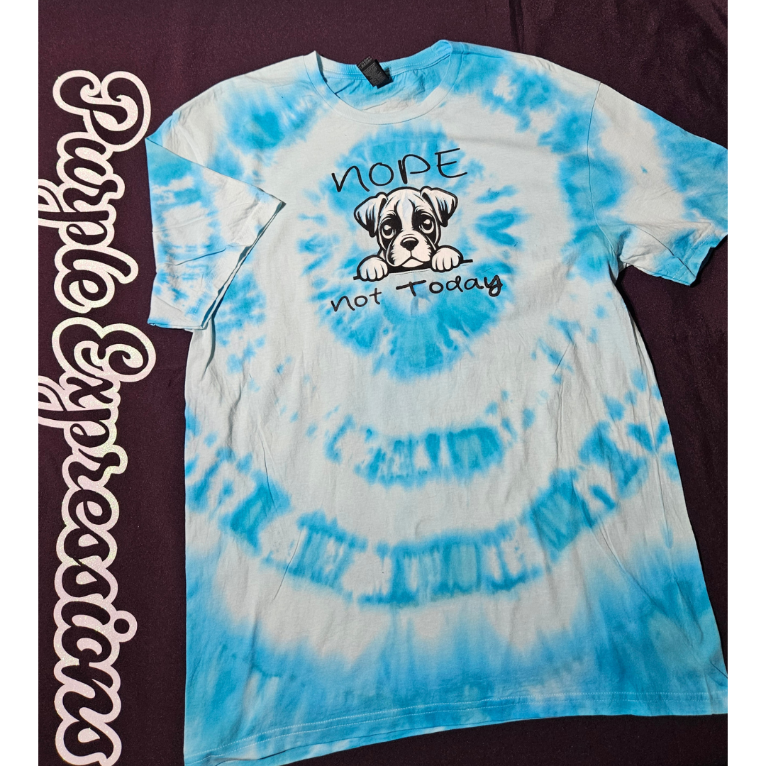 Cool Blue Swirl with Nope Graphic Tee