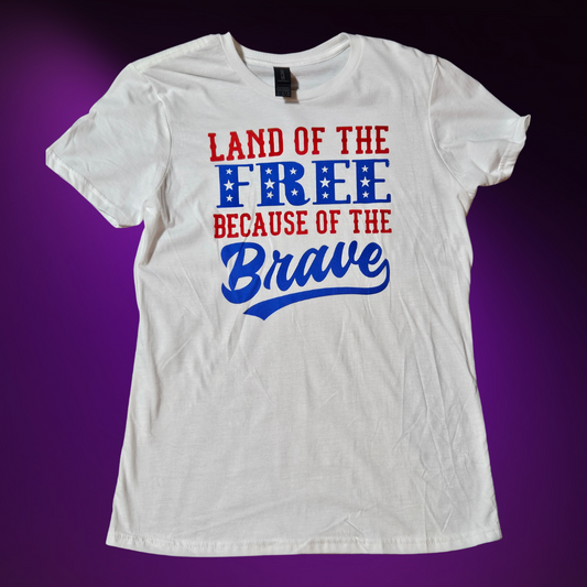 Patriotic 'Land of the FREE, Because of the Brave' Tee