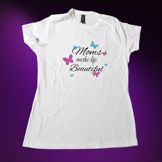 Moms Make Life Beautiful Graphic Tee