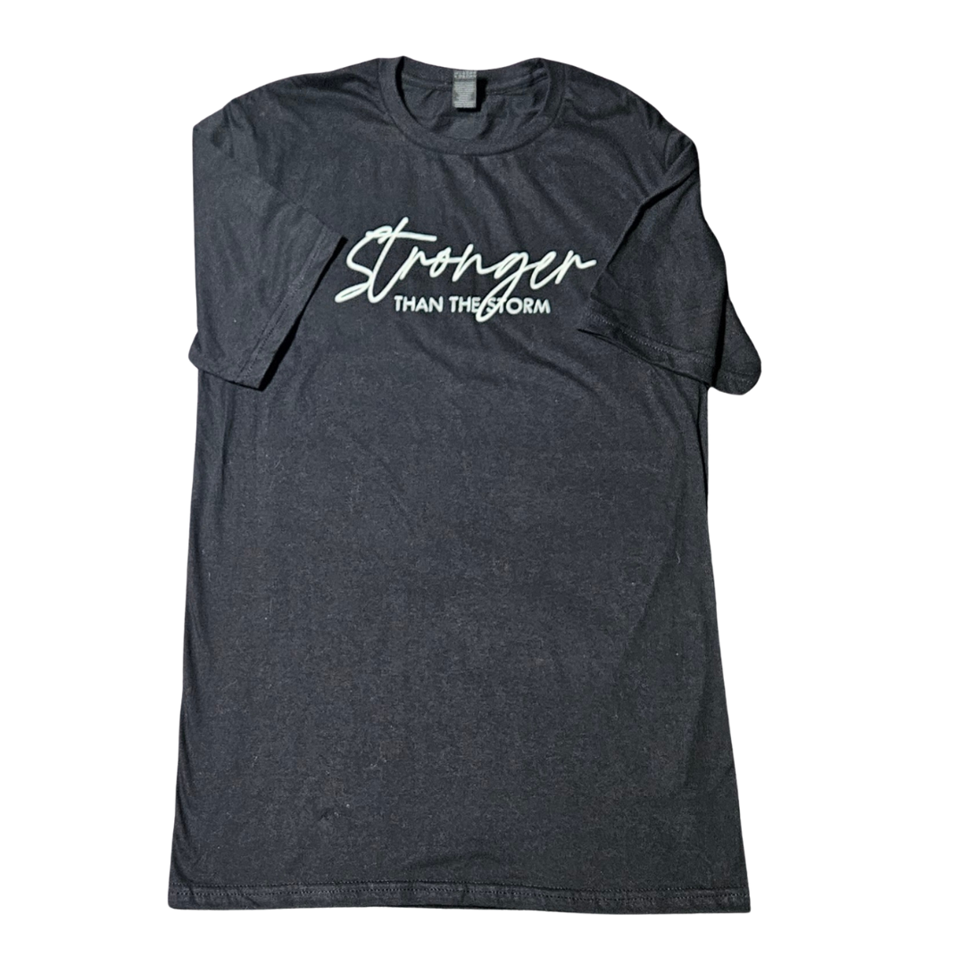 Stronger Than The Storm T-shirt Dark Grey (Screen Printed)